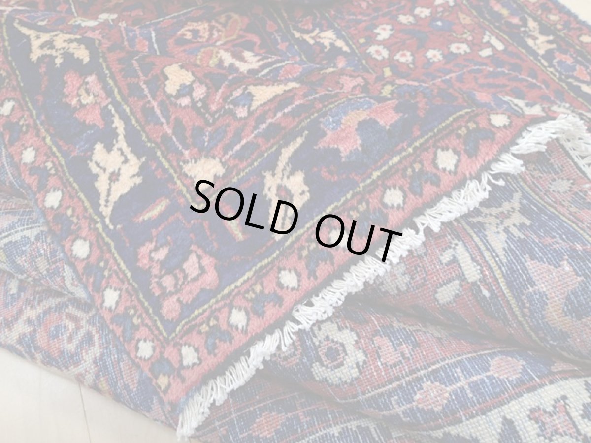 画像14: 良品 経年60年程度 ペルシャ 絨毯 バクティヤリ リビング ダイニング 大判 3m 6畳 3人掛けソファ サイズ 324 x 204 cm 174 天然 草木染 ウール 手織り トライバル ラグ 敷物 マット カーペット へシティ パネル ブロック 柄オールド アンティーク ヴィンテージ ビンテージ (14)