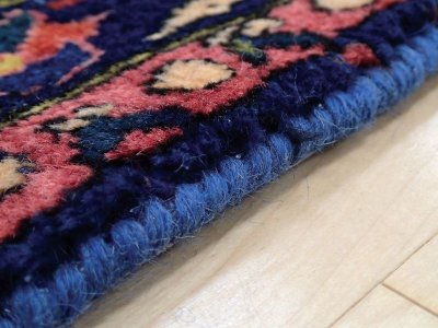 画像2: 良品 経年60年程度 ペルシャ 絨毯 バクティヤリ リビング ダイニング 大判 3m 6畳 3人掛けソファ サイズ 324 x 204 cm 174 天然 草木染 ウール 手織り トライバル ラグ 敷物 マット カーペット へシティ パネル ブロック 柄オールド アンティーク ヴィンテージ ビンテージ