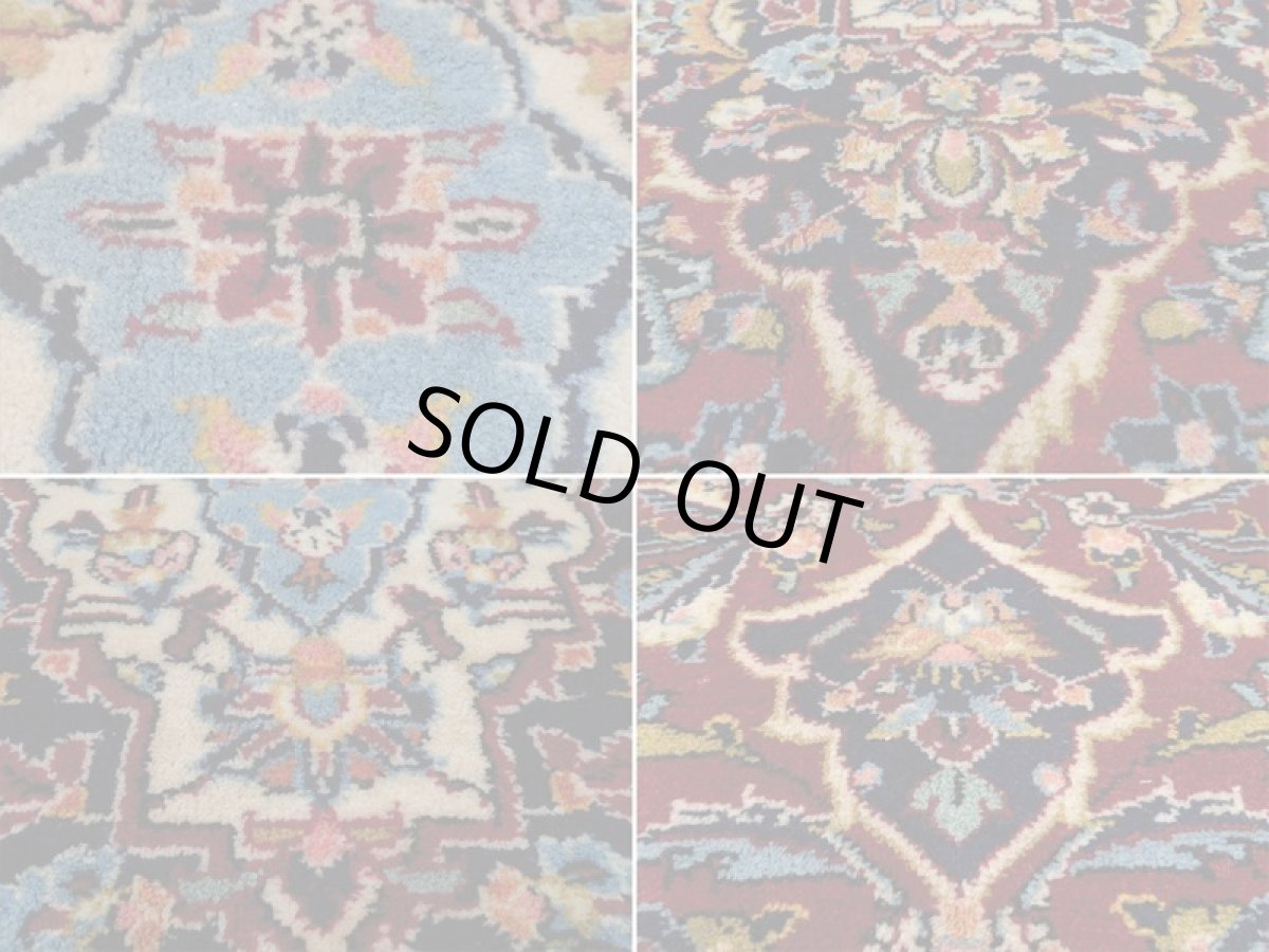 画像18: 良品 ペルシャ 絨毯 カシャーン リビング ダイニング 大判 3.2m 6畳 3人掛けソファ サイズ  322 x 202 cm z154 手織り トライバル ラグ 天然 ウール 敷物 マット カーペット 赤 オレンジ メダリオン ヴィンテージ ビンテージ (18)