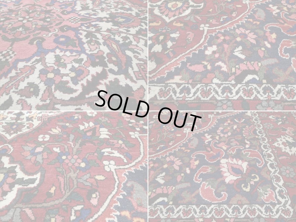 画像16: 良品 経年60年程度 ペルシャ 絨毯 バクティヤリ リビング ダイニング 大判 3m 6畳 3人掛けソファ サイズ 305 x 210 cm 154 天然 草木染 ウール 手織り トライバル ラグ 敷物 マット カーペット オールド アンティーク ヴィンテージ ビンテージ (16)