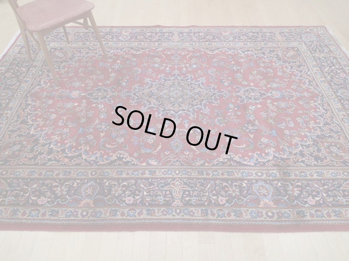 画像3: 良品 ペルシャ 絨毯 マシュハド リビング ダイニング 大判 3m 6畳 3人掛けソファ サイズ  298 x 198 cm z107 手織り トライバル ラグ 天然 ウール 敷物 マット カーペット 赤 メダリオン ヴィンテージ ビンテージ (3)