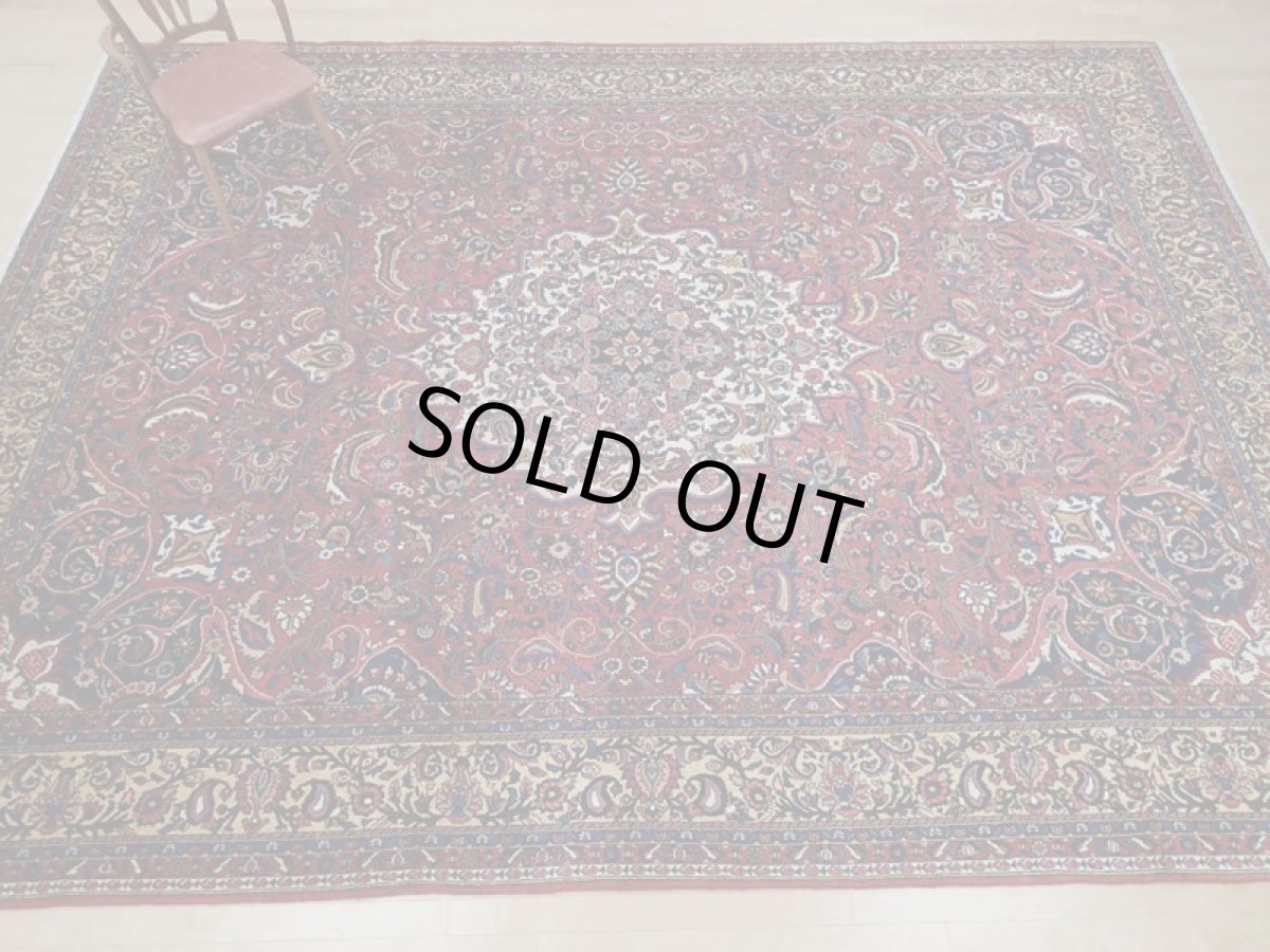 画像3: 新品同様 デッドストック 経年100年〜 ペルシャ 絨毯 バクティヤリ チャルショト リビング ダイニング 大判 10畳 3人掛けソファ サイズ 420 x 320 cm 169 天然 草木染 肉厚 ウール 手織り トライバル ラグ 敷物 マット カーペット アンティーク ヴィンテージ ビンテージ (3)