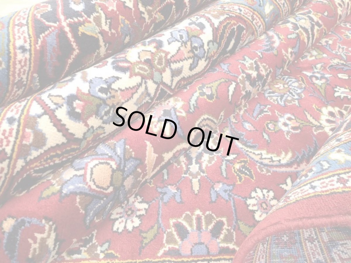 画像16: 良品 ペルシャ 絨毯 カシャーン リビング ダイニング 大判 縦3.7m 9.5? 8〜10畳 3人掛けソファ サイズ  365 x 260 cm z127 手織り トライバル ラグ 天然 ウール 敷物 マット カーペット 赤 メダリオン ヴィンテージ ビンテージ (16)