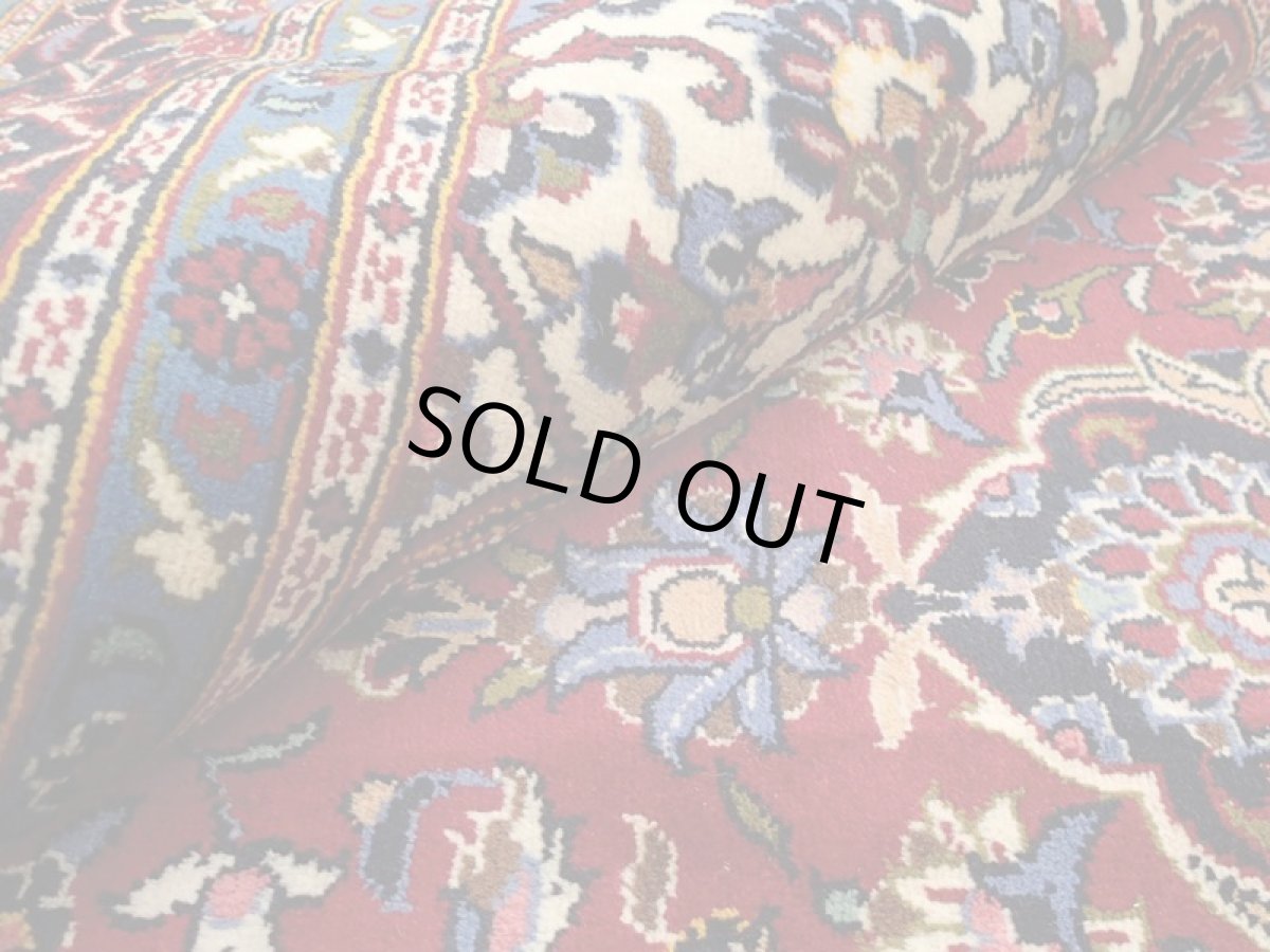 画像15: 良品 ペルシャ 絨毯 カシャーン リビング ダイニング 大判 縦3.7m 9.5? 8〜10畳 3人掛けソファ サイズ  365 x 260 cm z127 手織り トライバル ラグ 天然 ウール 敷物 マット カーペット 赤 メダリオン ヴィンテージ ビンテージ (15)