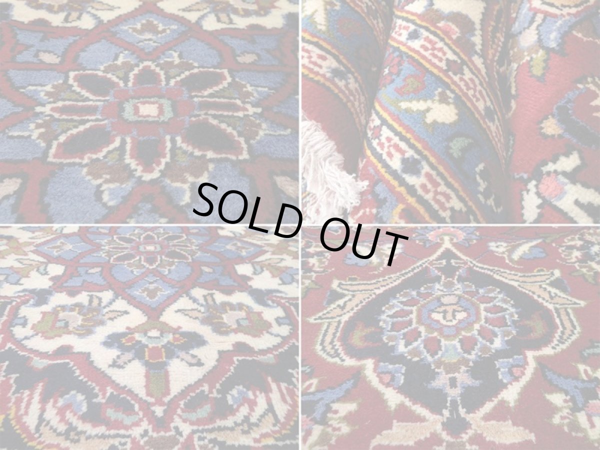 画像17: 良品 ペルシャ 絨毯 カシャーン リビング ダイニング 大判 縦3.7m 9.5? 8〜10畳 3人掛けソファ サイズ  365 x 260 cm z127 手織り トライバル ラグ 天然 ウール 敷物 マット カーペット 赤 メダリオン ヴィンテージ ビンテージ (17)