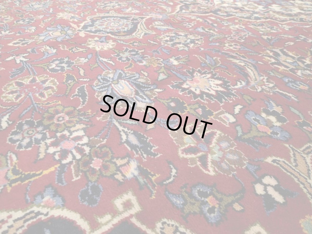 画像12: 良品 ペルシャ 絨毯 カシャーン リビング ダイニング 大判 縦3.7m 9.5? 8〜10畳 3人掛けソファ サイズ  365 x 260 cm z127 手織り トライバル ラグ 天然 ウール 敷物 マット カーペット 赤 メダリオン ヴィンテージ ビンテージ (12)