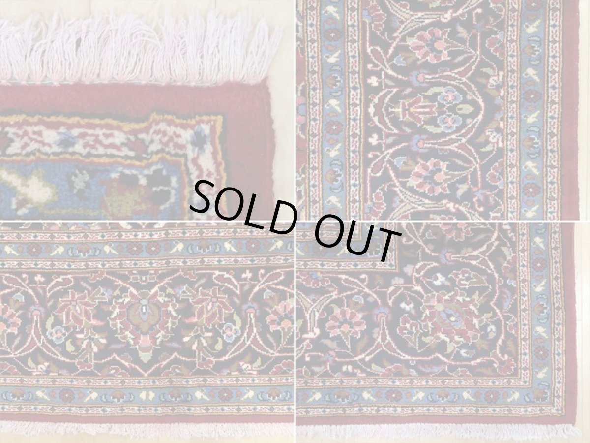 画像19: 良品 ペルシャ 絨毯 カシャーン リビング ダイニング 大判 縦3.7m 9.5? 8〜10畳 3人掛けソファ サイズ  365 x 260 cm z127 手織り トライバル ラグ 天然 ウール 敷物 マット カーペット 赤 メダリオン ヴィンテージ ビンテージ (19)