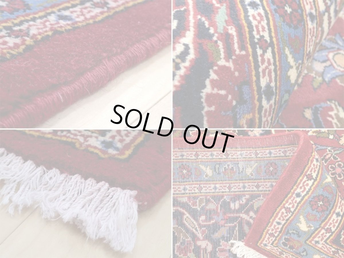 画像20: 良品 ペルシャ 絨毯 カシャーン リビング ダイニング 大判 縦3.7m 9.5? 8〜10畳 3人掛けソファ サイズ  365 x 260 cm z127 手織り トライバル ラグ 天然 ウール 敷物 マット カーペット 赤 メダリオン ヴィンテージ ビンテージ (20)