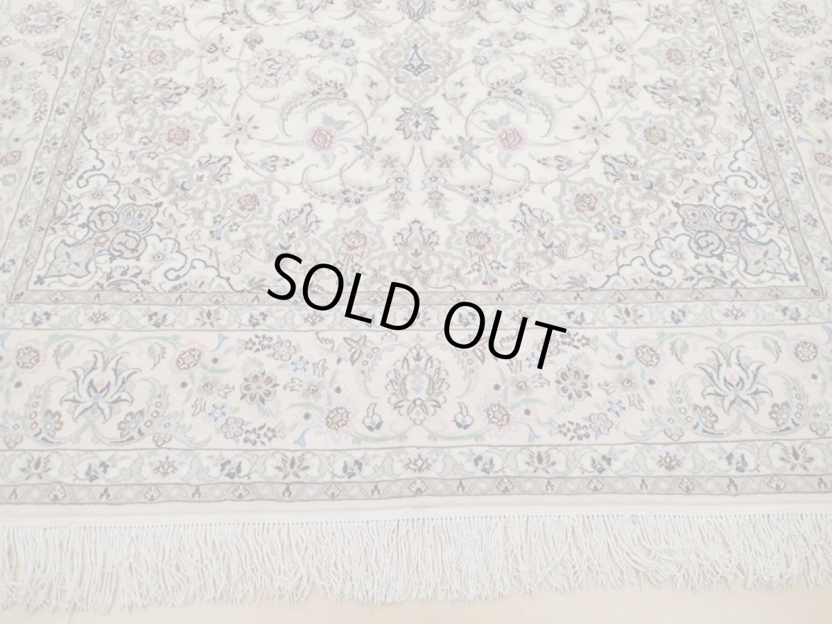 画像7: 新品 ペルシャ 絨毯 イスファハン リビング ダイニング 縦3ｍ 6.2? 6帖 3人掛けコーナーソファ サイズ 307 x 204 cm 122 天然 肉厚 ウール シルク 手織り トライバル ラグ ハンドメイド マット カーペット (7)