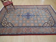 画像3: 新品 ペルシャ 絨毯 ナジャファバド リビング ダイニング 縦3.2ｍ 6.8? 6帖 3人掛けコーナーソファ サイズ 318 x 214 cm 196 天然 肉厚 ウール 手織り トライバル ラグ ハンドメイド マット カーペット レモンイエロー ジョーシャガン 幾何学模様 (3)