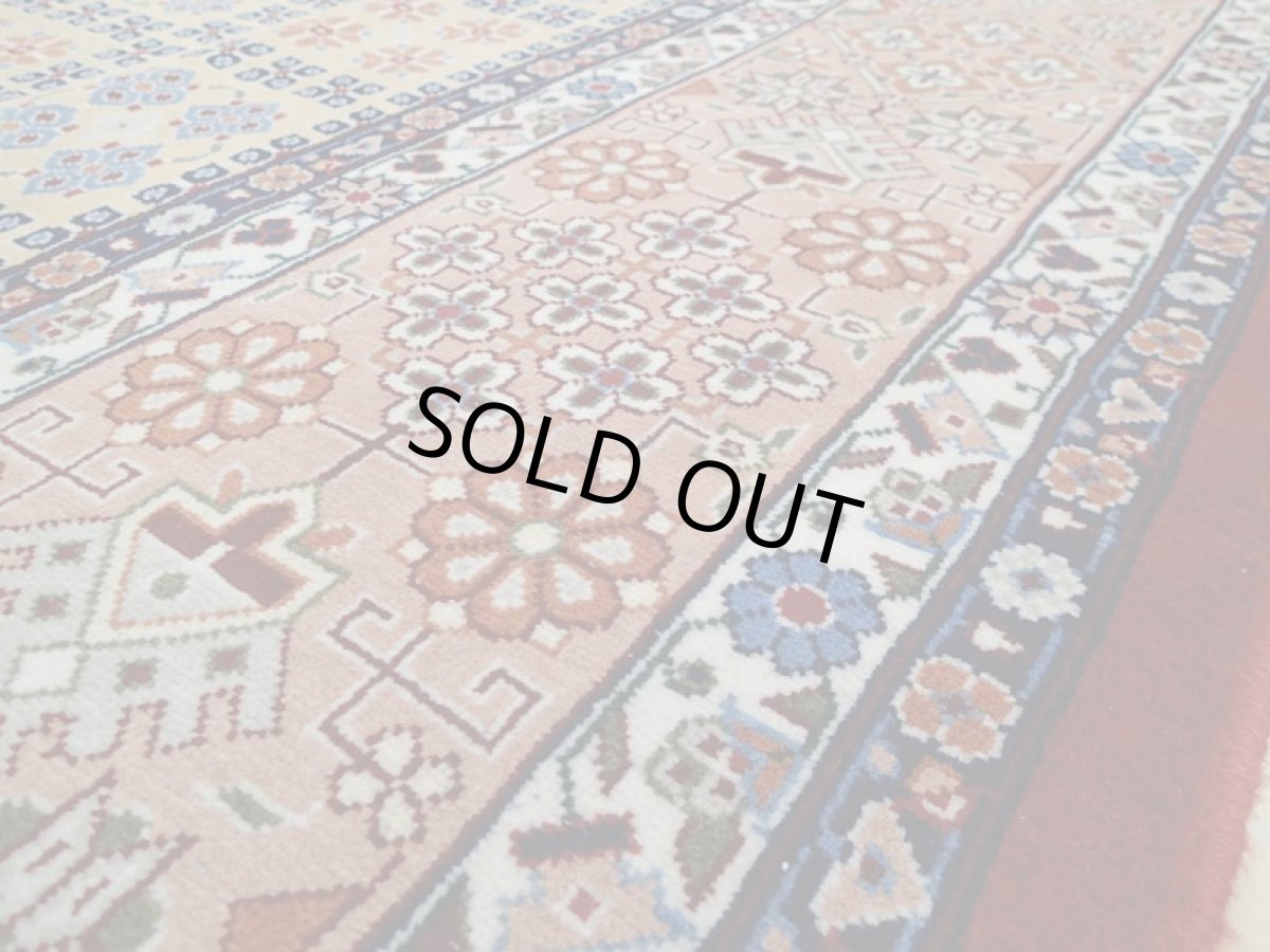 画像13: 新品 ペルシャ 絨毯 ナジャファバド リビング ダイニング 縦3.2ｍ 6.8? 6帖 3人掛けコーナーソファ サイズ 318 x 214 cm 196 天然 肉厚 ウール 手織り トライバル ラグ ハンドメイド マット カーペット レモンイエロー ジョーシャガン 幾何学模様 (13)