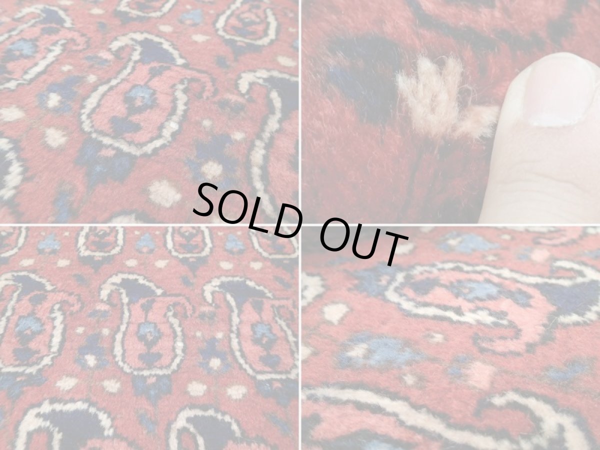 画像17: 良品 経年60年程度 ペルシャ 絨毯 バクティヤリ 縦1.8m 2? センター ラグ ベッドサイド 2人掛けソファ サイズ 180 x 106 cm 155 天然 草木染 ウール 手織り ハンドメイド カーペット 敷物 ボテ ペイズリー 柄 ヴィンテージ b-155-180106s003 (17)