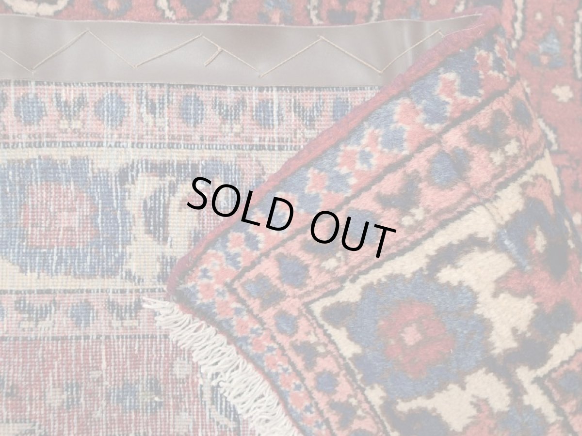 画像16: 良品 経年60年程度 ペルシャ 絨毯 バクティヤリ 縦1.8m 2? センター ラグ ベッドサイド 2人掛けソファ サイズ 180 x 106 cm 155 天然 草木染 ウール 手織り ハンドメイド カーペット 敷物 ボテ ペイズリー 柄 ヴィンテージ b-155-180106s003 (16)