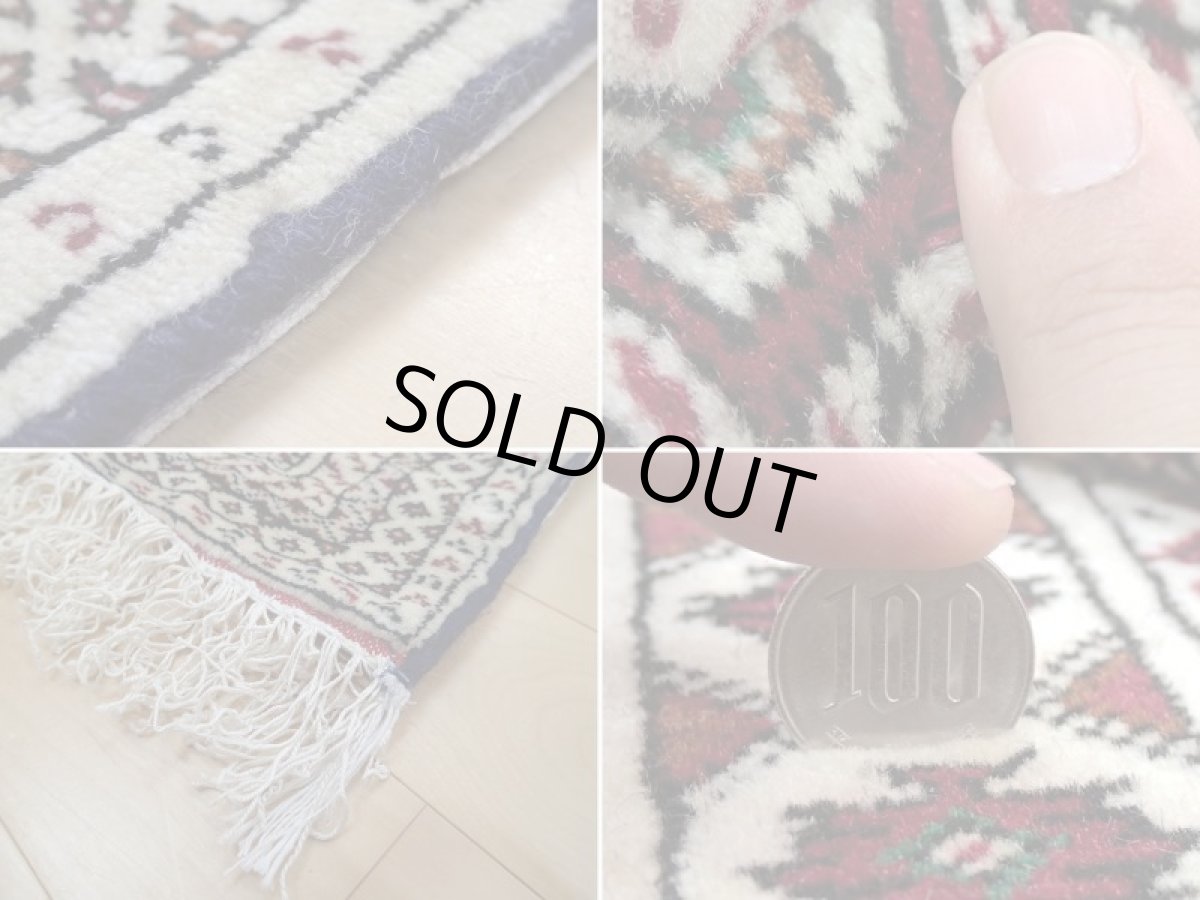 画像19: 新品 ペルシャ 絨毯 トルクメン 縦2m 2.5? 3帖 センター ラグ ベッドサイド 2人掛けソファ サイズ 192 x 129 cm 526 天然 ウール シルク房 手織り ハンドメイド トライバル ラグ マット カーペット 生成り クリーム 赤 茶 幾何学模様 民族柄 (19)