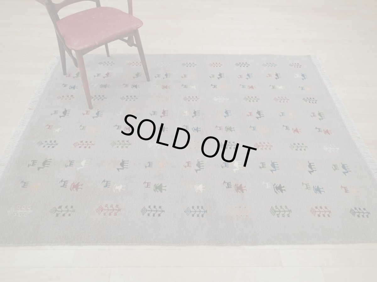 画像2: 新品 ペルシャ ギャッベ  縦2m 3.1? リビング ダイニング 3人掛けソファ サイズ 195 × 160 cm A164 肉厚 天然 草木染 ウール ギャベ 手織り ハンドメイド ラグ 絨毯 カーペット リビングダイニングルームやベッドサイドに (2)