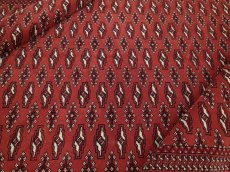 画像1: 新品 ペルシャ 絨毯 トルクメン 縦2.5m 5.2? 6帖 リビング ダイニング 3人掛けソファ サイズ 248 x 210 cm 天然 肉厚 ウール 手織り ハンドメイド トライバル ラグ マット カーペット 赤 エンジ  幾何学模様 民族柄 (1)