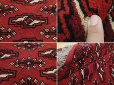 画像17: 新品 ペルシャ 絨毯 トルクメン 縦2.5m 5.2? 6帖 リビング ダイニング 3人掛けソファ サイズ 248 x 210 cm 天然 肉厚 ウール 手織り ハンドメイド トライバル ラグ マット カーペット 赤 エンジ  幾何学模様 民族柄 (17)