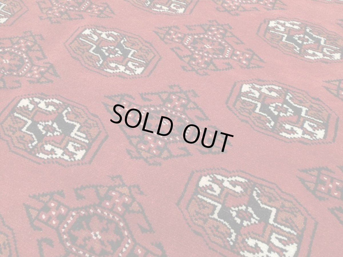 画像12: 新品 ペルシャ 絨毯 トルクメン 縦2.9m 6? 6帖 リビング ダイニング 3人掛けソファ サイズ 289 x 205 cm A124 天然 肉厚 ウール 手織り ハンドメイド トライバル ラグ マット カーペット 赤 幾何学模様 民族柄 (12)