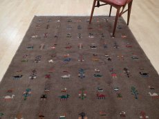 画像6: 新品 ペルシャ ギャッベ  縦2.1m 3.2? リビング ダイニング 2人掛けソファ サイズ 208 × 155 cm A167 肉厚 天然 ウール ギャベ 手織り ハンドメイド ラグ 絨毯 カーペット 茶 ブラウン リビングダイニングルームやベッドサイドに (6)