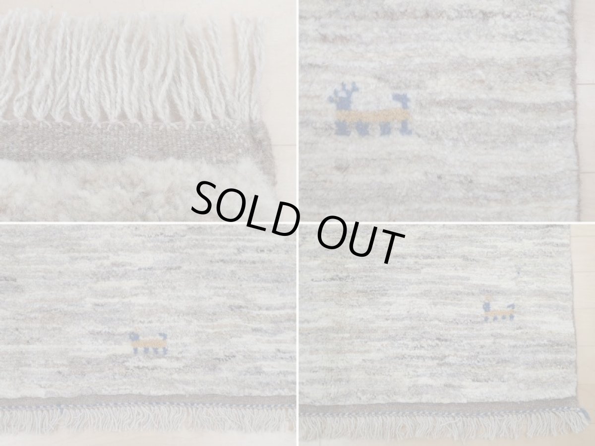 画像19: 新品 ペルシャ ギャッベ  縦1.8m 2.8㎡ リビング ダイニング 2人掛けソファ サイズ 180 × 155 cm A168 肉厚 天然 ウール ギャベ 手織り ハンドメイド ラグ 絨毯 カーペット 原毛 生成り グレー クリーム リビングダイニングルームやベッドサイドに (19)