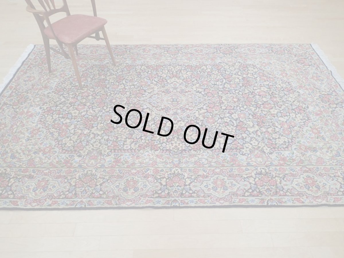 画像3: 美品 ペルシャ 絨毯 ケルマン産 縦3m 6㎡ 6帖 リビング ダイニング 3人掛けソファ コーナーソファ 大判 サイズ 304 x 195 cm No.a15 天然 ウール 手織り トライバル ラグ ハンドメイド マット カーペット 花柄 a-a15-304195h057-579 (3)