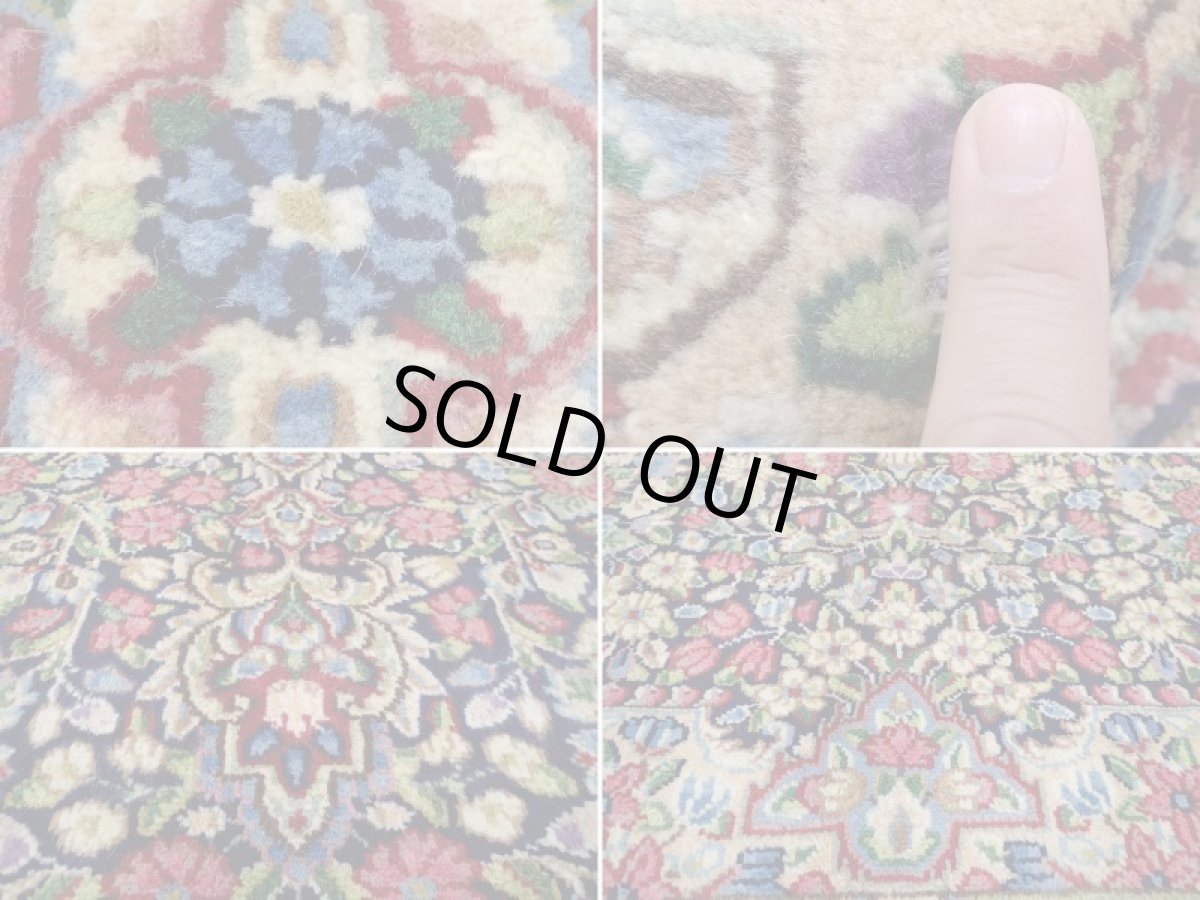 画像12: 美品 ペルシャ 絨毯 ケルマン産 縦3m 6㎡ 6帖 リビング ダイニング 3人掛けソファ コーナーソファ 大判 サイズ 304 x 195 cm No.a15 天然 ウール 手織り トライバル ラグ ハンドメイド マット カーペット 花柄 a-a15-304195h057-579 (12)