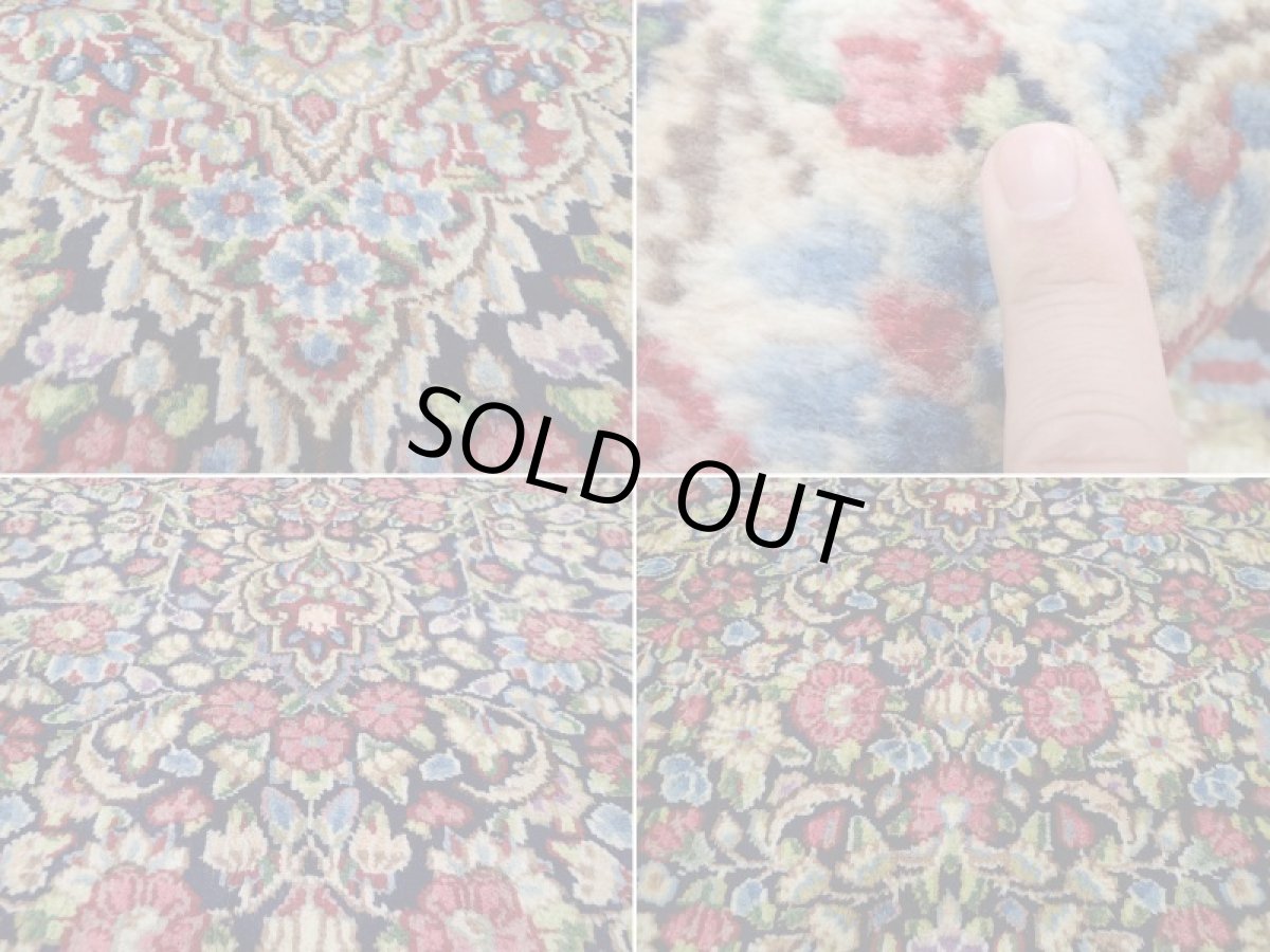 画像14: 美品 ペルシャ 絨毯 ケルマン産 縦3m 6㎡ 6帖 リビング ダイニング 3人掛けソファ コーナーソファ 大判 サイズ 304 x 195 cm No.a15 天然 ウール 手織り トライバル ラグ ハンドメイド マット カーペット 花柄 a-a15-304195h057-579 (14)