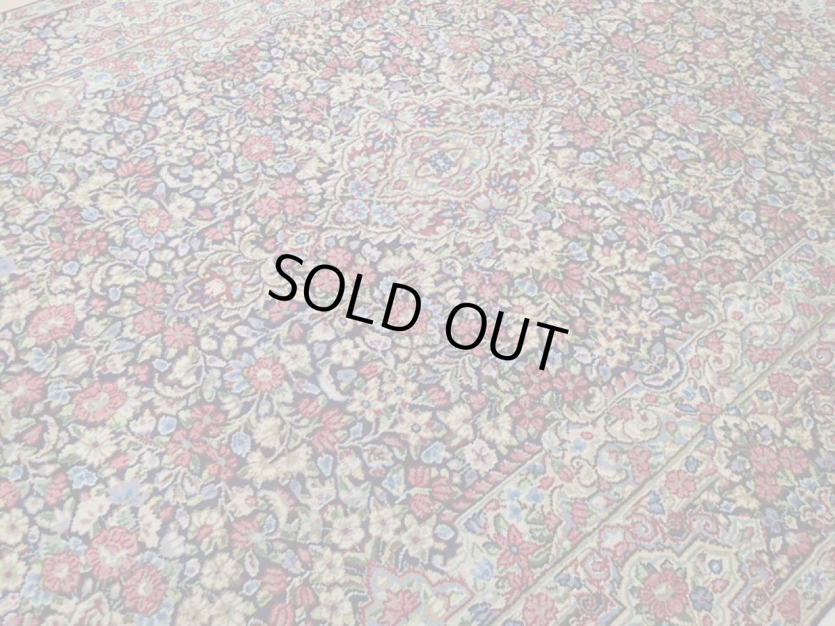 画像9: 美品 ペルシャ 絨毯 ケルマン産 縦3m 6㎡ 6帖 リビング ダイニング 3人掛けソファ コーナーソファ 大判 サイズ 304 x 195 cm No.a15 天然 ウール 手織り トライバル ラグ ハンドメイド マット カーペット 花柄 a-a15-304195h057-579 (9)