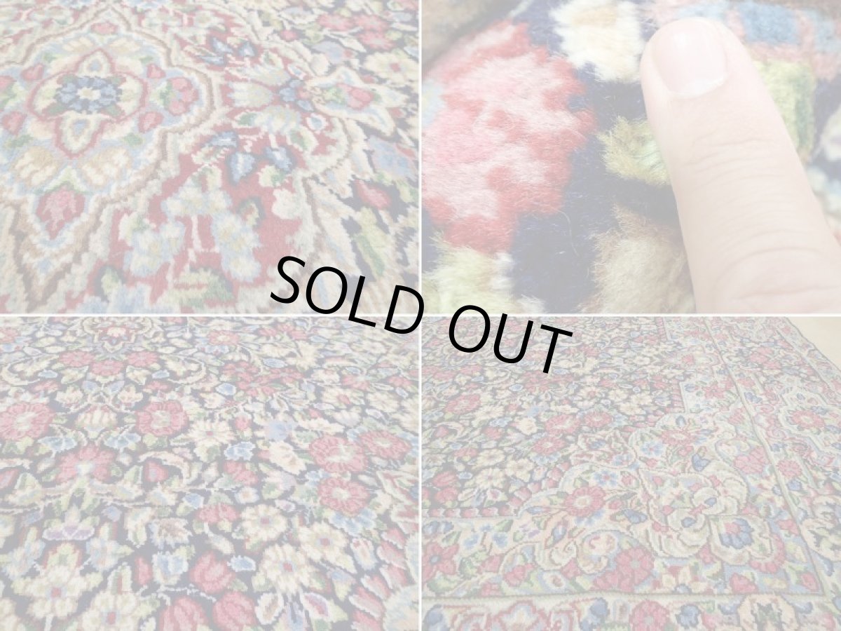 画像13: 美品 ペルシャ 絨毯 ケルマン産 縦3m 6㎡ 6帖 リビング ダイニング 3人掛けソファ コーナーソファ 大判 サイズ 304 x 195 cm No.a15 天然 ウール 手織り トライバル ラグ ハンドメイド マット カーペット 花柄 a-a15-304195h057-579 (13)