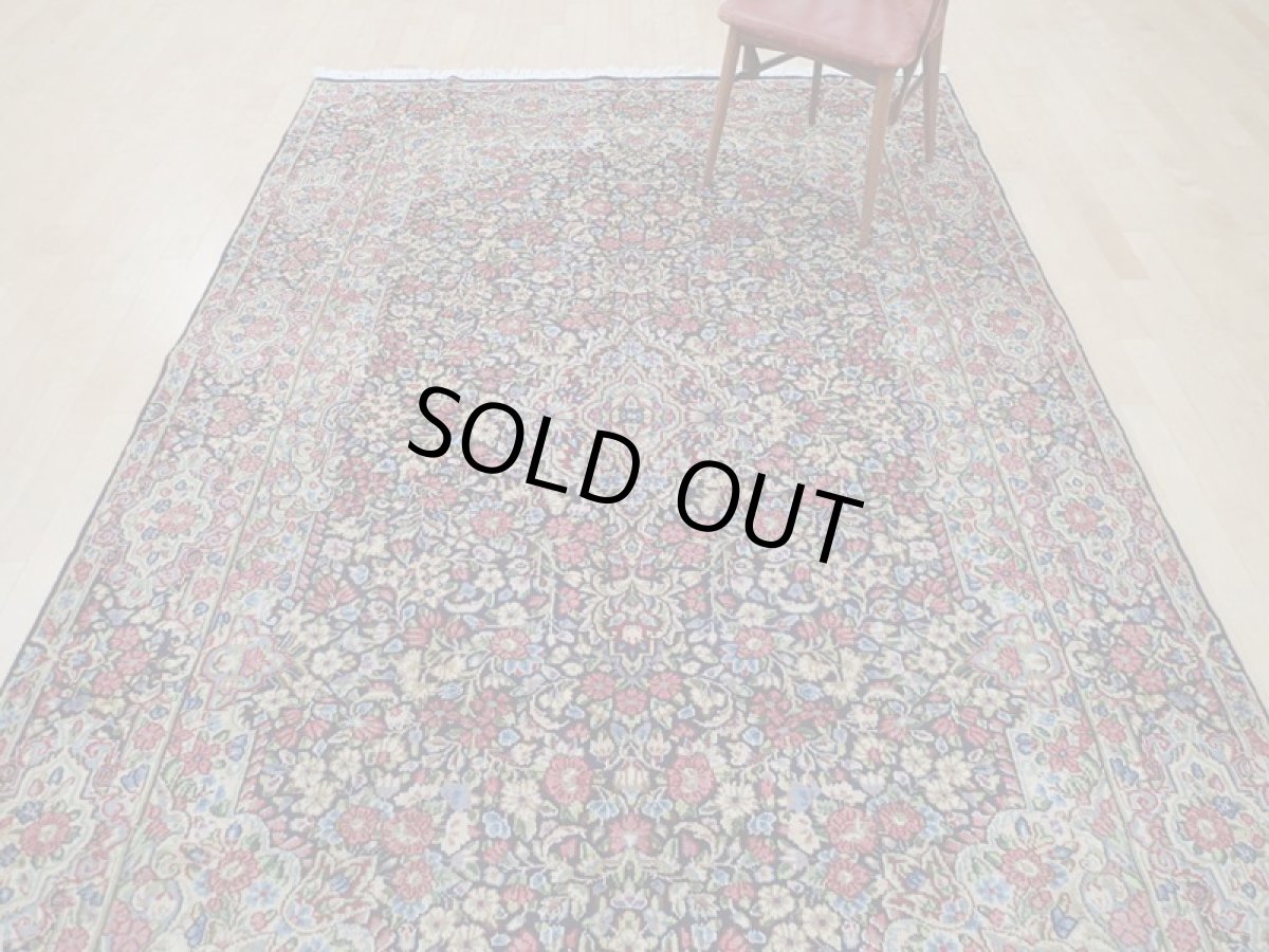 画像6: 美品 ペルシャ 絨毯 ケルマン産 縦3m 6㎡ 6帖 リビング ダイニング 3人掛けソファ コーナーソファ 大判 サイズ 304 x 195 cm No.a15 天然 ウール 手織り トライバル ラグ ハンドメイド マット カーペット 花柄 a-a15-304195h057-579 (6)