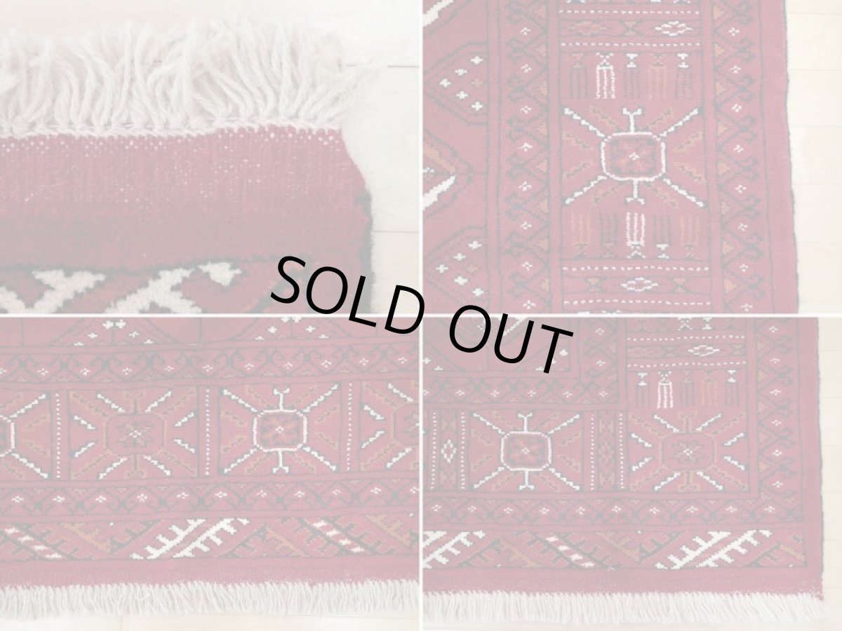 画像19: 新品 ペルシャ 絨毯 トルクメン 縦2.9m 5.8? 6帖 リビング ダイニング 3人掛けソファ サイズ 282 x 205 cm A120 天然 肉厚 ウール 手織り ハンドメイド トライバル ラグ マット カーペット 赤 幾何学模様 民族柄 (19)