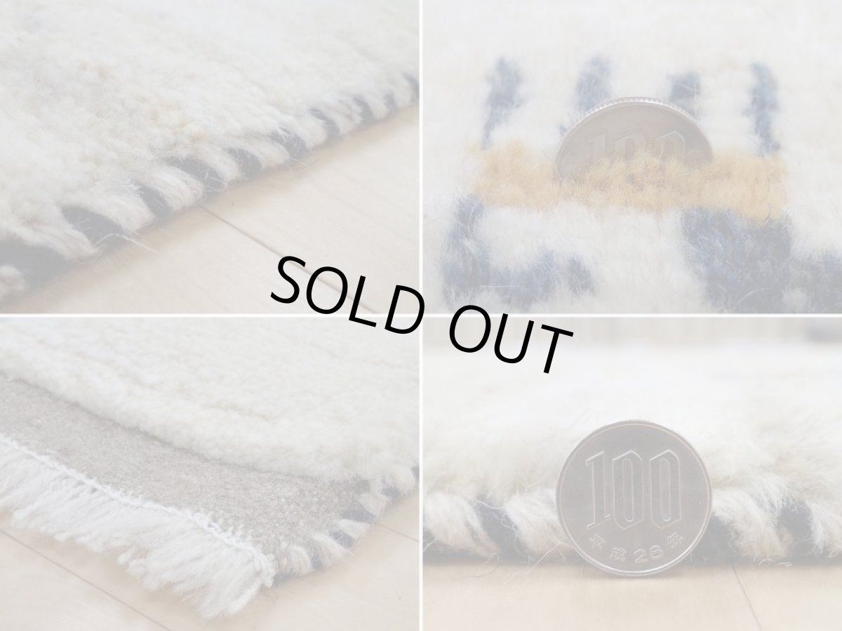 画像20: 新品 ペルシャ ギャッベ  縦2m 3? リビング ダイニング 2人掛けソファ サイズ 192 × 145 cm A170 肉厚 天然 ウール ギャベ 手織り ハンドメイド ラグ 絨毯 カーペット 生成り色 クリーム色 リビングダイニングルームやベッドサイドに (20)