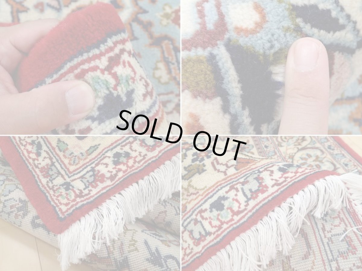 画像18: 良品 ペルシャ 絨毯 ナジャファバド 縦3.2m 6.6㎡ 6帖 リビング ダイニング 3人掛けソファ コーナーソファ 大判 サイズ 312 x 208 cm No.a8 肉厚 天然 ウール 手織り トライバル ラグ 敷物 マット カーペット 赤 メダリオン ヴィンテージ ビンテージ b-a8-312208h046-038 (18)