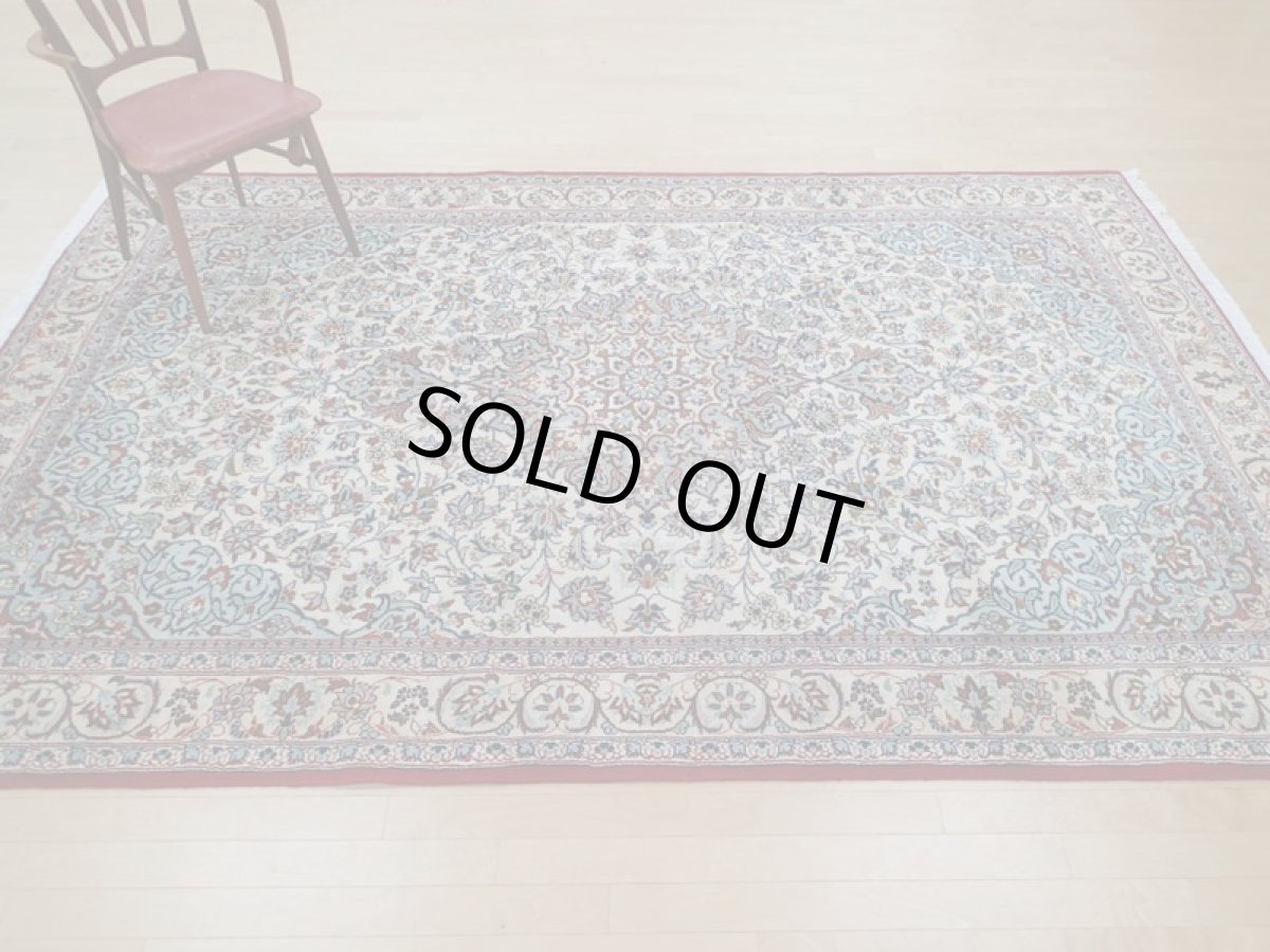 画像3: 良品 ペルシャ 絨毯 ナジャファバド 縦3.2m 6.6㎡ 6帖 リビング ダイニング 3人掛けソファ コーナーソファ 大判 サイズ 312 x 208 cm No.a8 肉厚 天然 ウール 手織り トライバル ラグ 敷物 マット カーペット 赤 メダリオン ヴィンテージ ビンテージ b-a8-312208h046-038 (3)