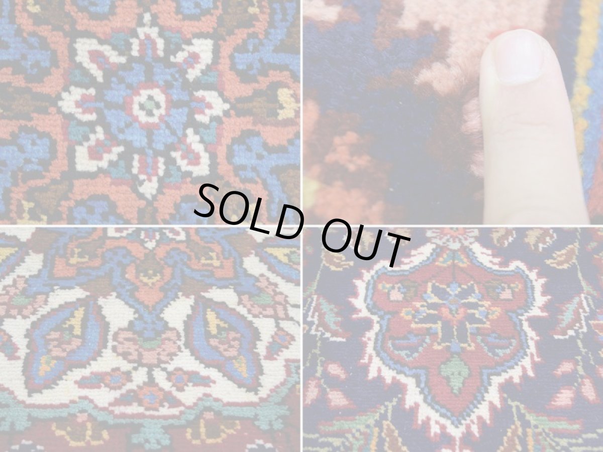 画像17: 良品 オールド ペルシャ 絨毯 タブリーズ 縦3.5m 8.1? 6帖 リビング ダイニング 3人掛けソファ コーナーソファ 大判 サイズ 345 x 235 cm No.a161 手織り トライバル ラグ 天然 ウール 敷物 マット カーペット 紺 青 メダリオン 草木 花 柄 ヴィンテージ ビンテージ (17)