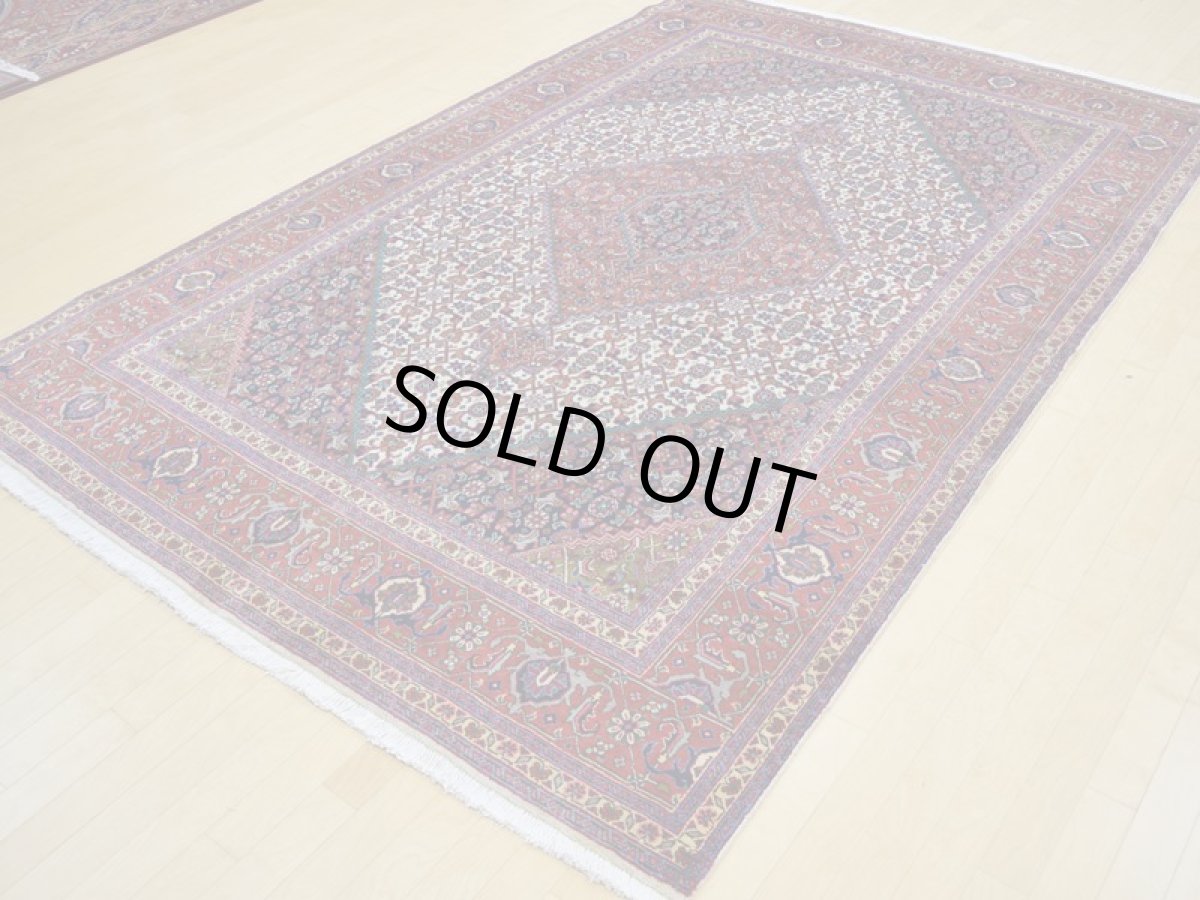 画像4: 良品 ペルシャ 絨毯 タブリーズ 縦3m 6? 6帖 リビング ダイニング 3人掛けソファ コーナーソファ 大判 サイズ 300 x 200 cm a157 手織り トライバル ラグ 天然 ウール 敷物 マット カーペット マヒ ヘラティ 柄 ヴィンテージ ビンテージ (4)