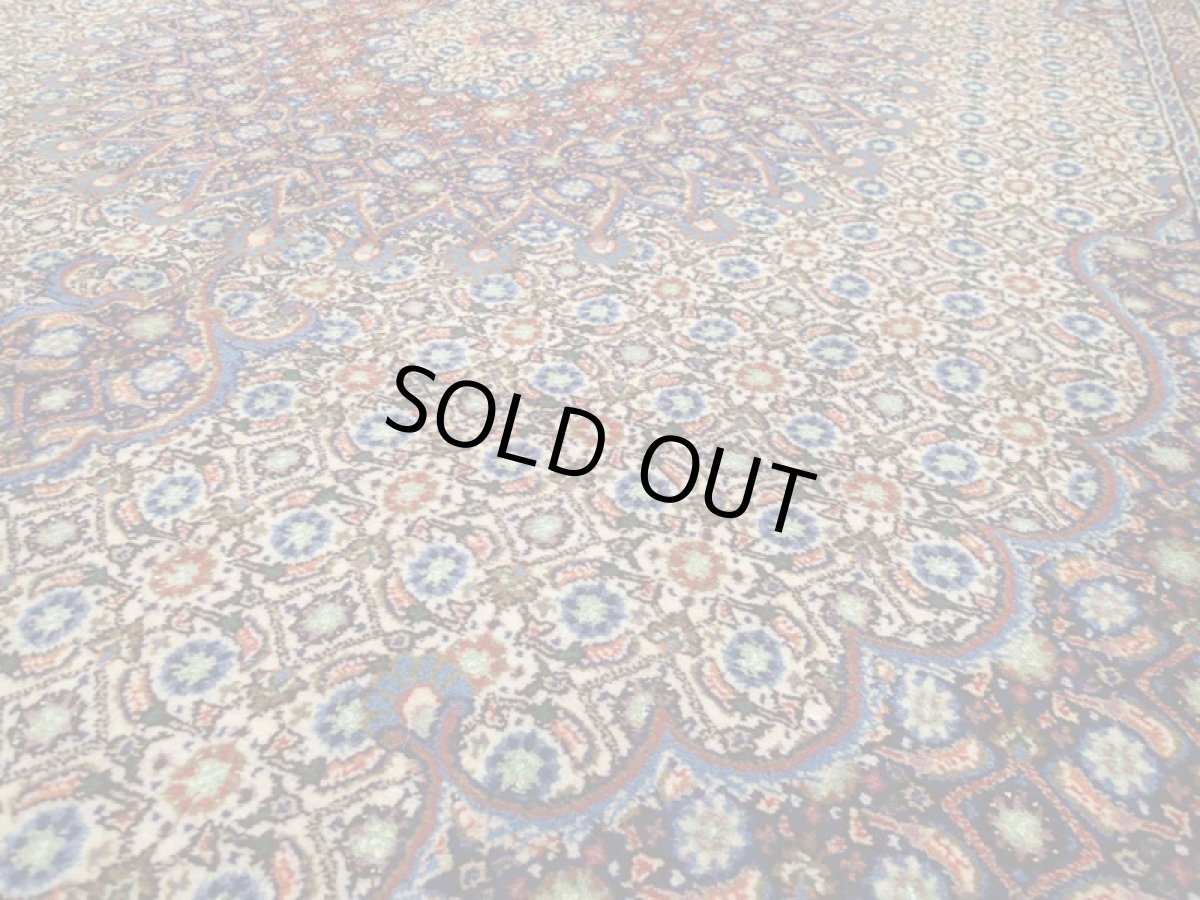 画像12: 新品 ペルシャ 絨毯 ムード 縦3m 横2m 6㎡ 6帖 リビング ダイニング サイズ 3m 6畳 3人掛け ソファ サイズ 300 x 198 cm 183 天然 肉厚 ウール シルク 手織り ハンドメイド トライバル ラグ マット 敷物 カーペット クリーム マヒ ヘラティ 柄 n-183-300198s077-0001 (12)