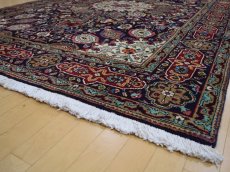 画像11: 新品 ペルシャ 絨毯 ムード 縦3m 横2m 6㎡ 6帖 リビング ダイニング サイズ 3m 6畳 3人掛け ソファ サイズ 300 x 198 cm 183 天然 肉厚 ウール シルク 手織り ハンドメイド トライバル ラグ マット 敷物 カーペット クリーム マヒ ヘラティ 柄 n-183-300198s077-0001 (11)