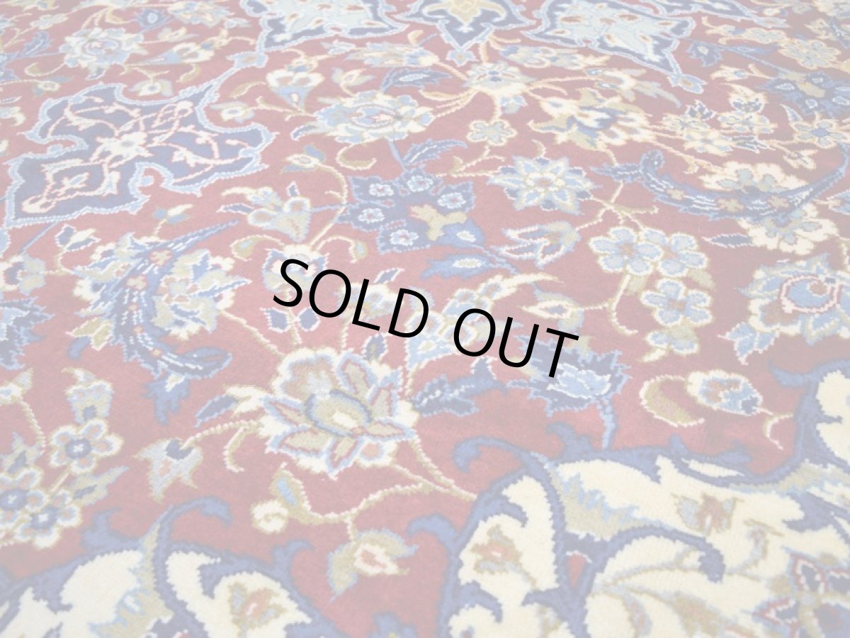 画像12: 美品 ペルシャ 絨毯 ナジャファバド 縦3.8m 9.8? 10帖 リビング ダイニング 3人掛けソファ コーナーソファ 大判 サイズ 375 x 260 cm No.a114 肉厚 天然 ウール 手織り トライバル ラグ 敷物 マット カーペット 赤 メダリオン ヴィンテージ ビンテージ (12)