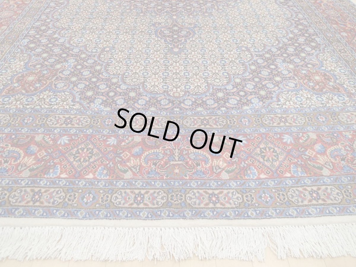 画像7: 新品 ペルシャ 絨毯 ムード 縦3m 横2m 6㎡ 6帖 リビング ダイニング サイズ 3m 6畳 3人掛け ソファ サイズ 300 x 198 cm 183 天然 肉厚 ウール シルク 手織り ハンドメイド トライバル ラグ マット 敷物 カーペット クリーム マヒ ヘラティ 柄 n-183-300198s077-0001 (7)