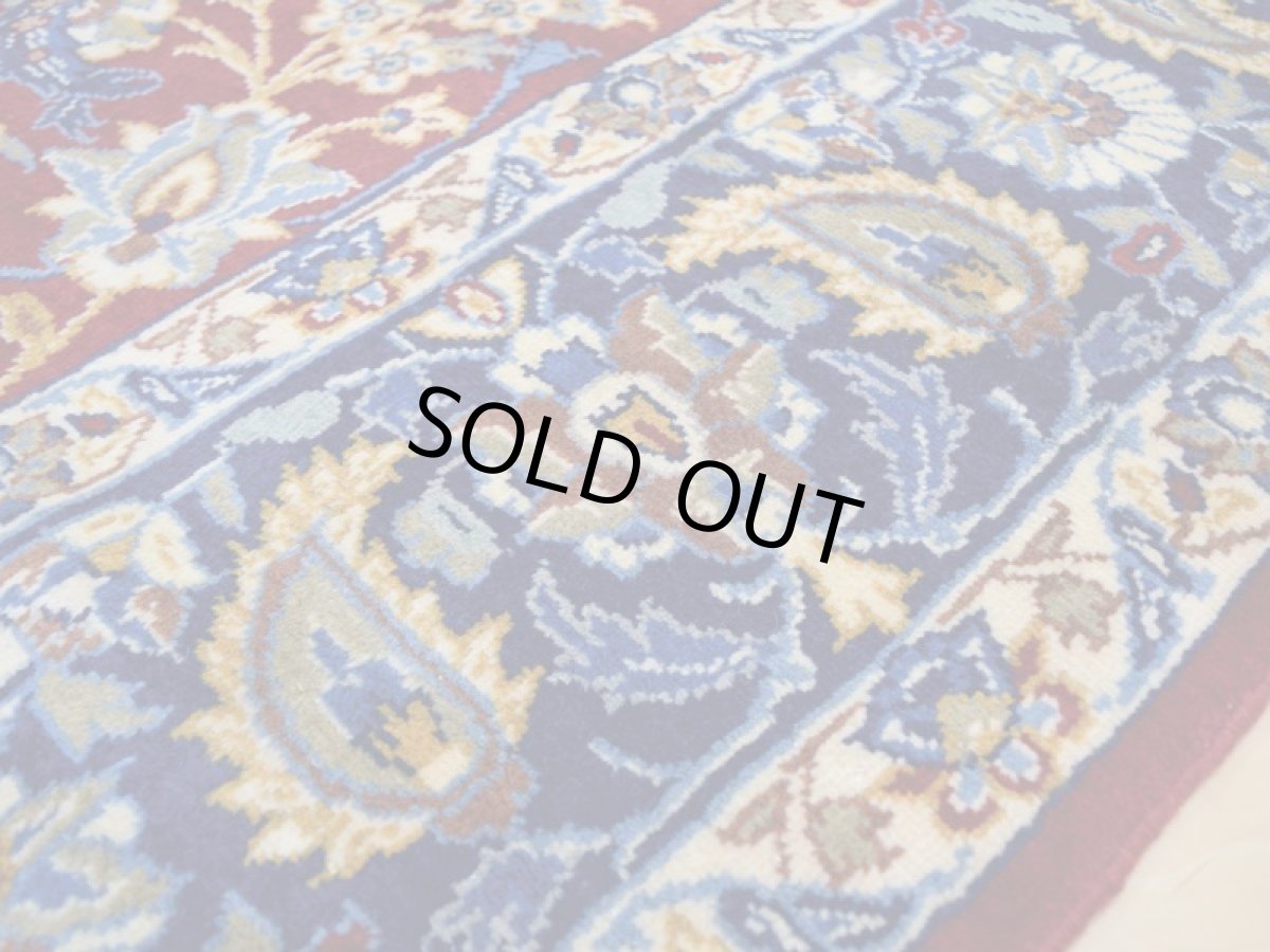 画像13: 美品 ペルシャ 絨毯 ナジャファバド 縦3.8m 9.8? 10帖 リビング ダイニング 3人掛けソファ コーナーソファ 大判 サイズ 375 x 260 cm No.a114 肉厚 天然 ウール 手織り トライバル ラグ 敷物 マット カーペット 赤 メダリオン ヴィンテージ ビンテージ (13)