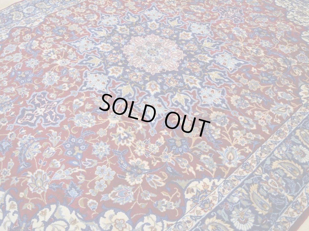 画像10: 美品 ペルシャ 絨毯 ナジャファバド 縦3.8m 9.8? 10帖 リビング ダイニング 3人掛けソファ コーナーソファ 大判 サイズ 375 x 260 cm No.a114 肉厚 天然 ウール 手織り トライバル ラグ 敷物 マット カーペット 赤 メダリオン ヴィンテージ ビンテージ (10)