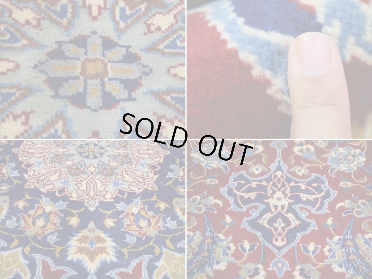 画像16: 美品 ペルシャ 絨毯 ナジャファバド 縦3.8m 9.8? 10帖 リビング ダイニング 3人掛けソファ コーナーソファ 大判 サイズ 375 x 260 cm No.a114 肉厚 天然 ウール 手織り トライバル ラグ 敷物 マット カーペット 赤 メダリオン ヴィンテージ ビンテージ (16)