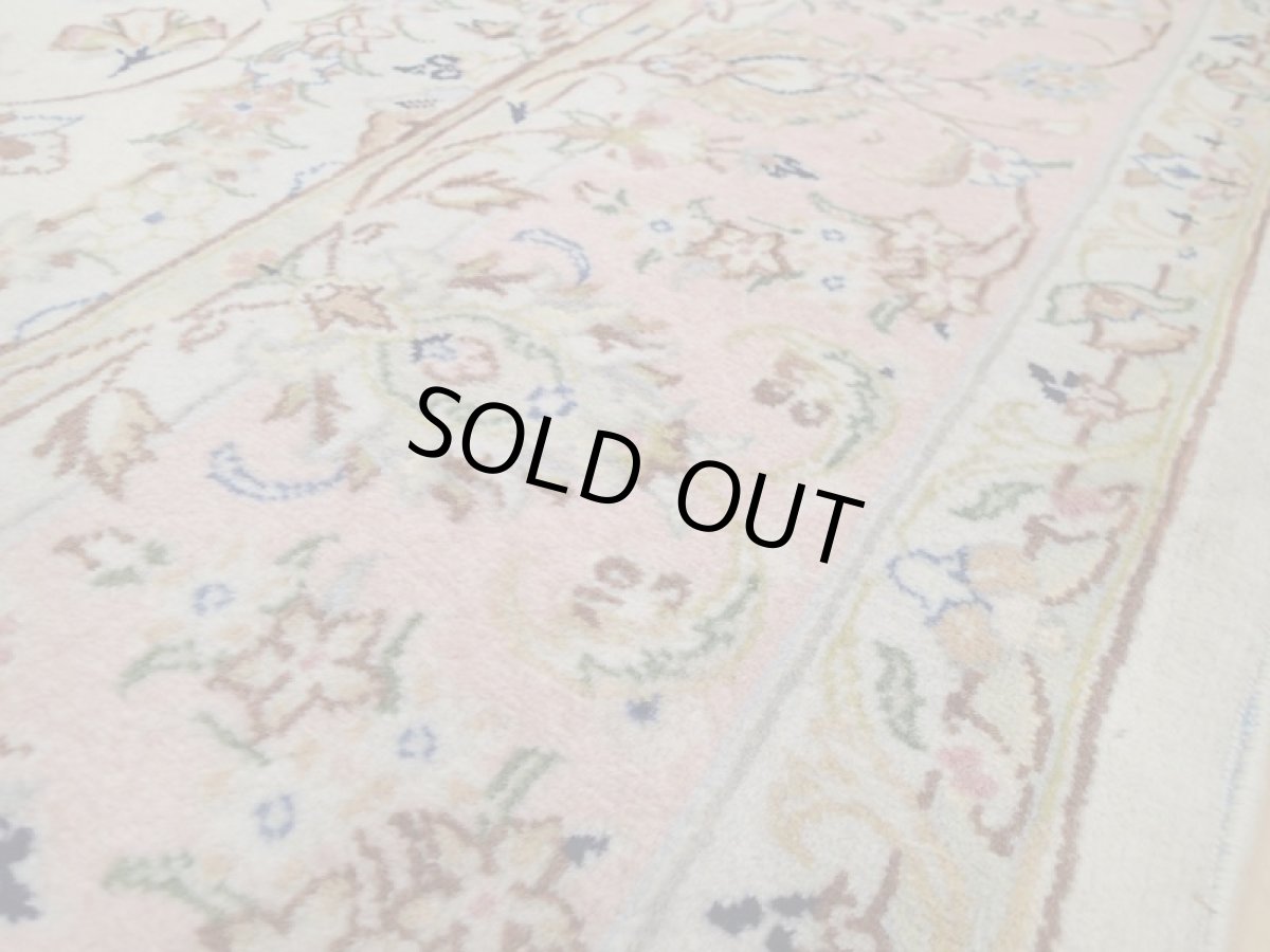 画像12: 美品 ペルシャ 絨毯 カシャーン 工房名入り 縦3.1m 6.3? 6帖 リビング ダイニング 3人掛けソファ コーナーソファ 大判 サイズ 310 x 203 cm No.211 肉厚 ウール 天然 手織り トライバル ラグ 敷物 マット カーペット 生成り ピング メダリオン ヴィンテージ ビンテージ (12)