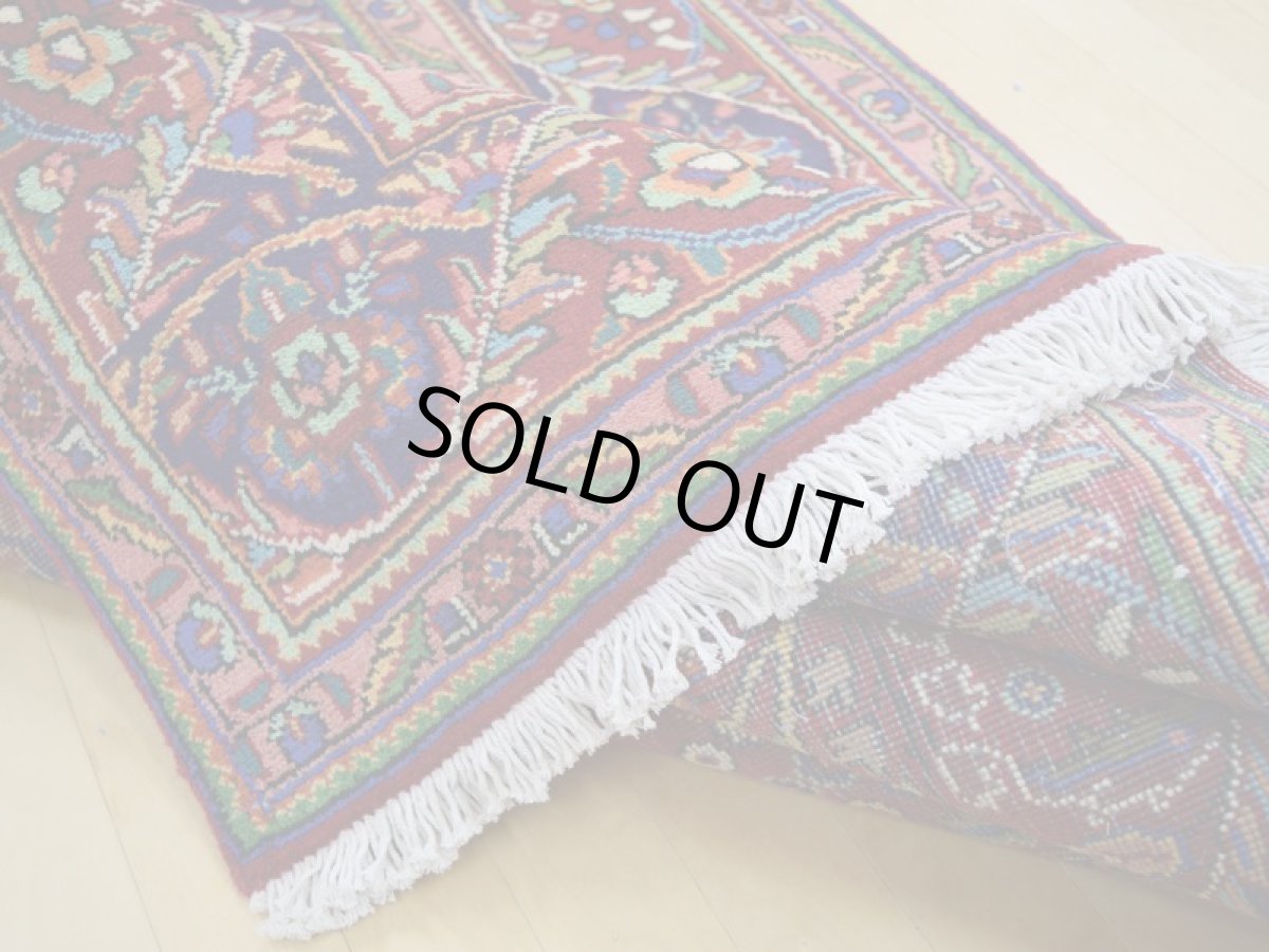 画像14: 良品 ペルシャ 絨毯 タブリーズ 縦3m 6? 6帖 リビング ダイニング 3人掛けソファ コーナーソファ 大判 サイズ 295 x 205 cm No.a130 手織り トライバル ラグ 天然 ウール 敷物 マット カーペット 赤 メダリオン 草木 花 柄 ヴィンテージ ビンテージ (14)