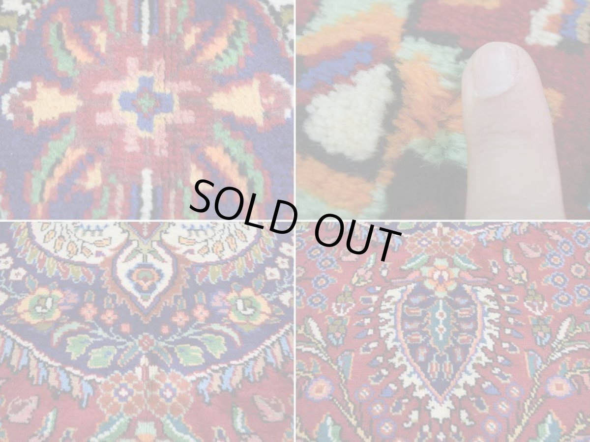 画像18: 良品 ペルシャ 絨毯 タブリーズ 縦3m 6? 6帖 リビング ダイニング 3人掛けソファ コーナーソファ 大判 サイズ 295 x 205 cm No.a130 手織り トライバル ラグ 天然 ウール 敷物 マット カーペット 赤 メダリオン 草木 花 柄 ヴィンテージ ビンテージ (18)