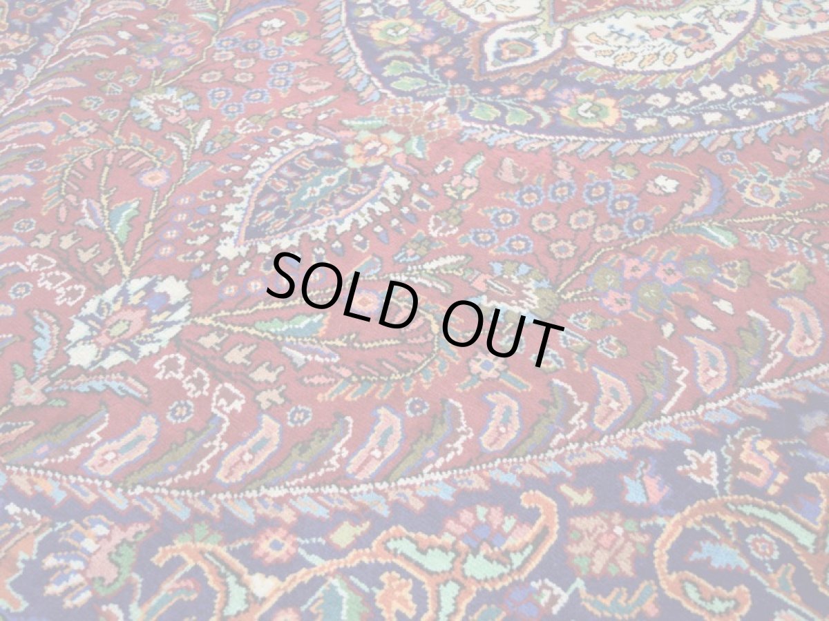 画像12: 良品 ペルシャ 絨毯 タブリーズ 縦3m 6? 6帖 リビング ダイニング 3人掛けソファ コーナーソファ 大判 サイズ 295 x 205 cm No.a130 手織り トライバル ラグ 天然 ウール 敷物 マット カーペット 赤 メダリオン 草木 花 柄 ヴィンテージ ビンテージ (12)