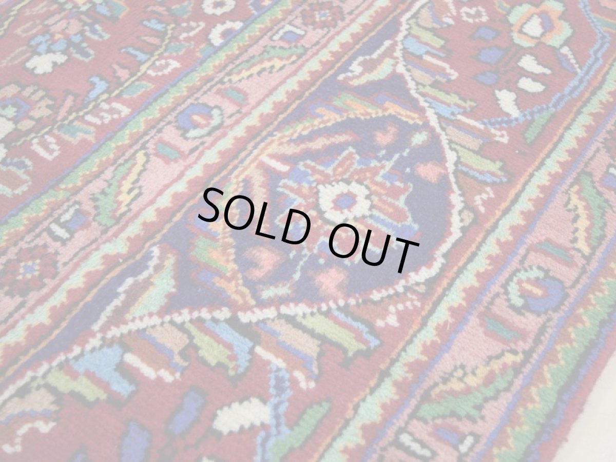 画像13: 良品 ペルシャ 絨毯 タブリーズ 縦3m 6? 6帖 リビング ダイニング 3人掛けソファ コーナーソファ 大判 サイズ 295 x 205 cm No.a130 手織り トライバル ラグ 天然 ウール 敷物 マット カーペット 赤 メダリオン 草木 花 柄 ヴィンテージ ビンテージ (13)