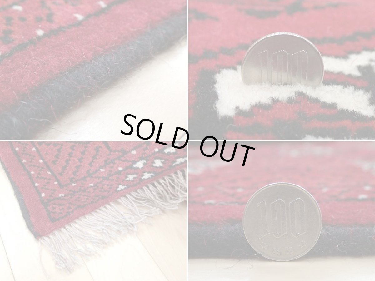 画像18: 新品 ペルシャ 絨毯 トルクメン 縦2.4m 3.8㎡ 3帖 リビング ダイニング 2〜3人掛け ソファ サイズ 235 x 162 cm A129 天然 肉厚 ウール 手織り ハンドメイド トライバル ラグ マット カーペット 赤 エンジ  ギュル 幾何学模様 民族柄 n-a129-235162-h033-034 (18)