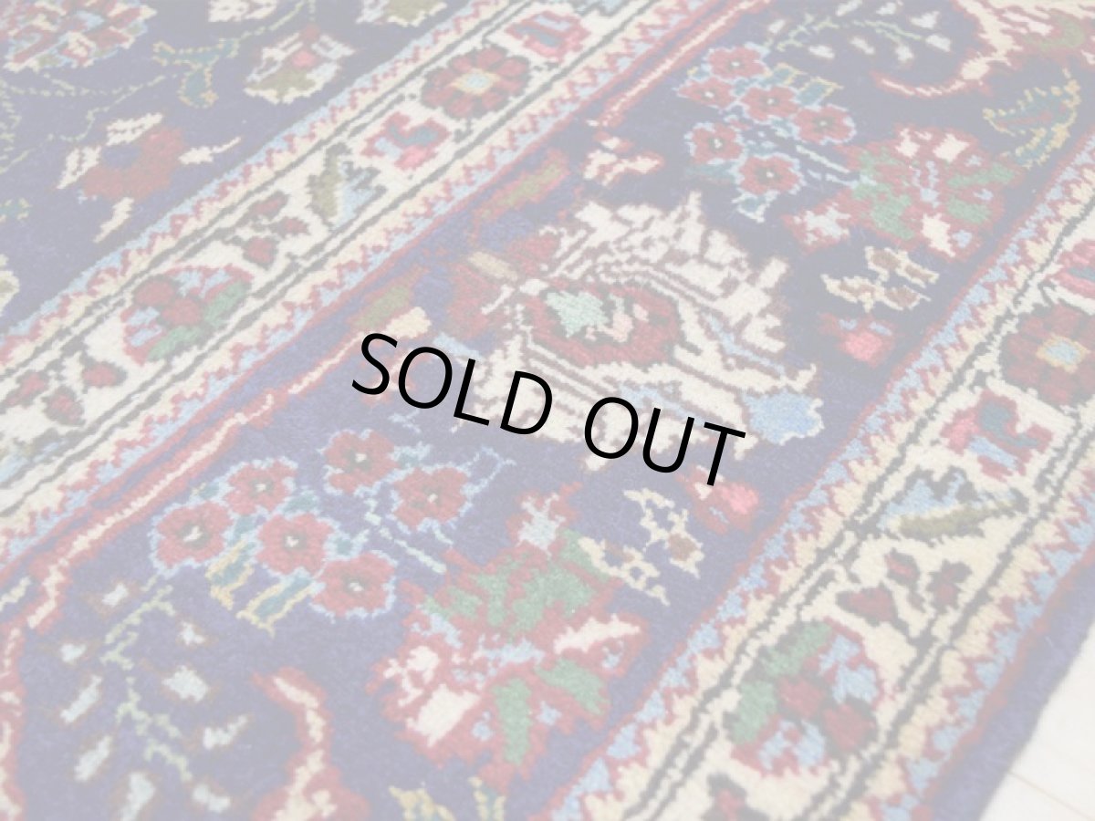 画像12: 良品 ペルシャ 絨毯 タブリーズ 縦3.1m 6.4? 6帖 リビング ダイニング 3人掛けソファ コーナーソファ 大判 サイズ 310 x 205 cm No.a159 手織り トライバル ラグ 天然 ウール 敷物 マット カーペット 紺 青 メダリオン 草木 花 柄 ヴィンテージ ビンテージ (12)